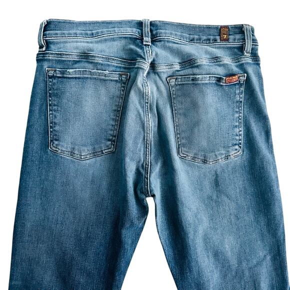 7FAMK Mens Luxe Sport Adrien Straight Fit Jeans Size 33 Medium Blue - Picture 7 of 10